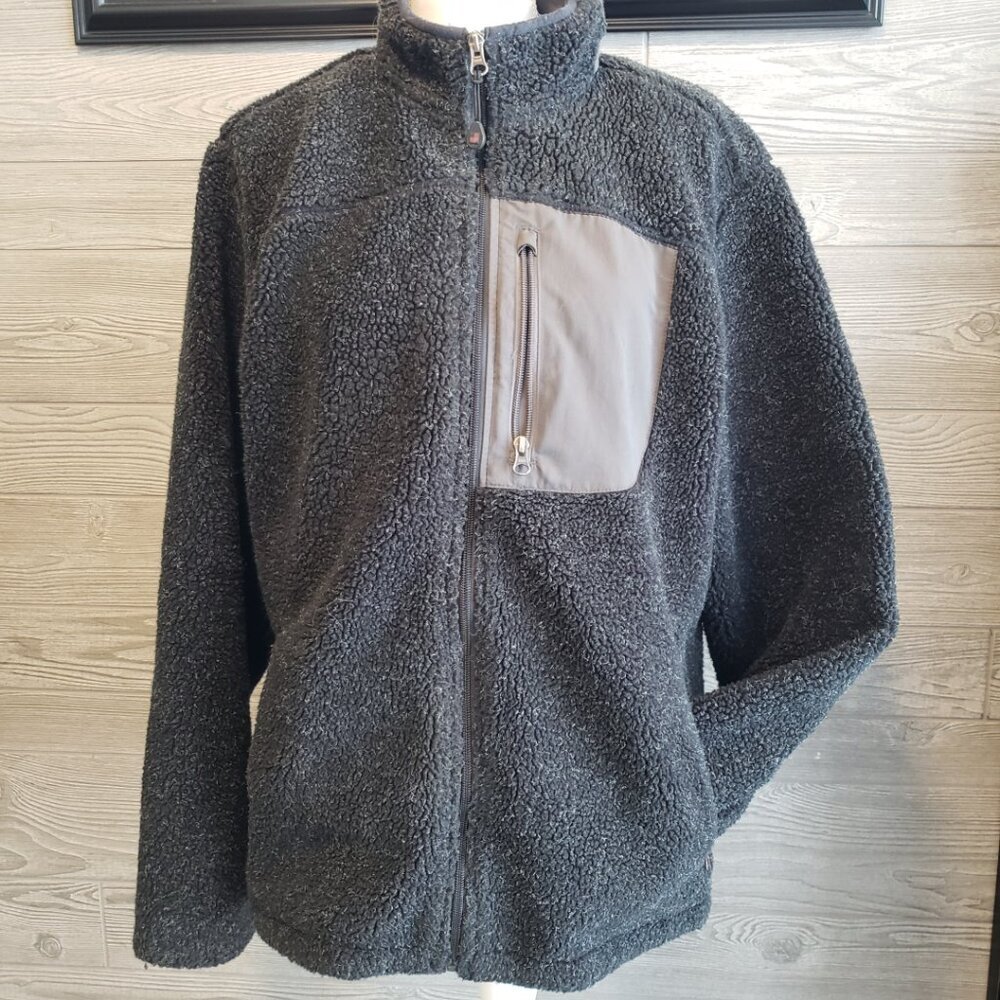 Woolrich Men's High Point Sherpa Jacket Full-Zip Onyx Heather Size Large